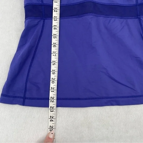 LULULEMON Women’s Athletic Tank Top Crisscross strap back with mesh purple sz 10 - Picture 10 of 10